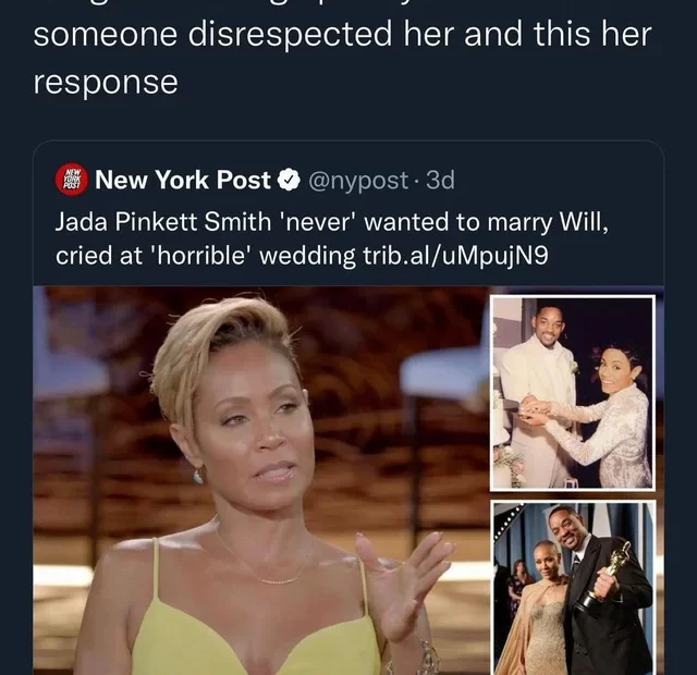 Toxic Jada Pinkett never wanted to marry Will Smith