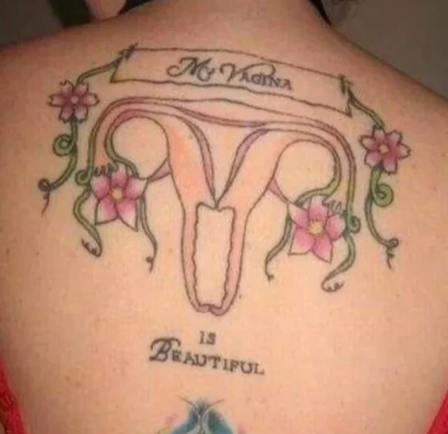 Cringey tattoo design vagina beautiful