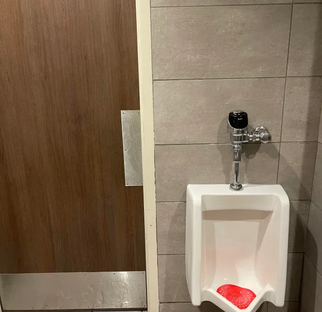 Cringey urinal at Burger King